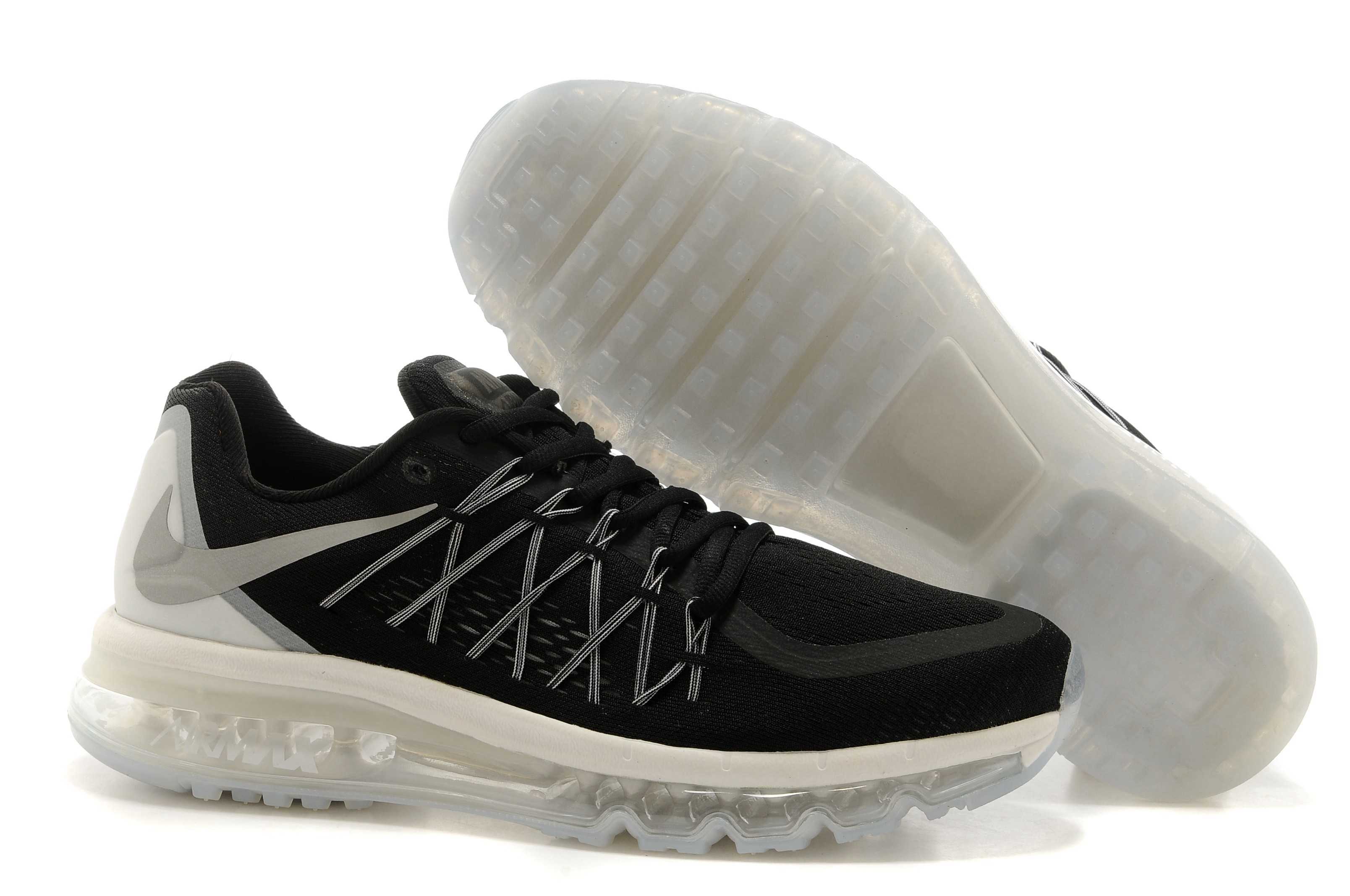 Nike Air Max 2015 nouveau style concurrence des prix basket blanc noir vendre